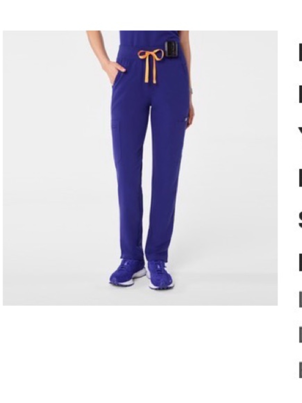 Large Figs Yola high rise slim scrub pants Deep Royal Blue
